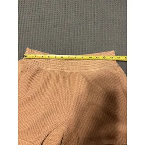 Aerie Waffle Knit Textured Shorts Womens Small Brown Pull On Pockets Sz S thumbnail 7