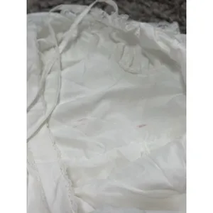 Dress White Lace Corset Fit Flare Mini Milkmaid Babydoll Cottagecore Women L thumbnail 10
