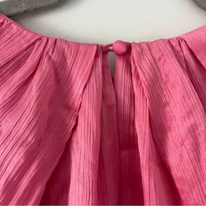 Veronica Beard Gracelynn Long Sleeve Cotton Silk Mini Dress Pink Sherbet 2 thumbnail 6