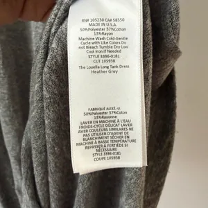 Current Elliott 3 Large Heather Grey Louella Long Tank Dress Sleeveless Maxi thumbnail 5