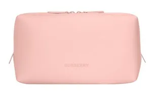 NEW! Burberry Clutch Toiletry Bag Cosmetic Pouch Travel Case ~ Pink 💞 thumbnail 1