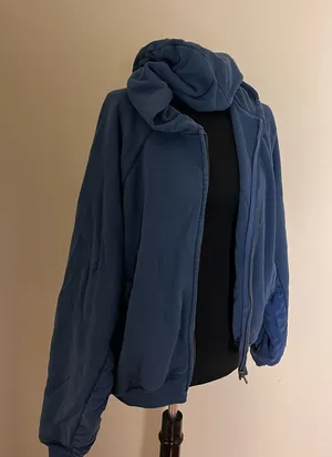 Skims Blue oversize Zip Hoodie thumbnail 1