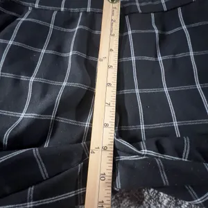 ZARA Women's Black White Windowpane Plaid Slim Ankle Dress‎ Pants Size XS thumbnail 9