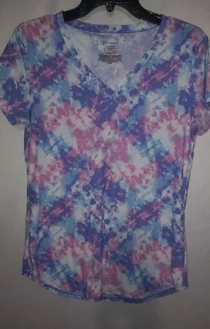 No Boundaries Blue Pink Sponge Smudge Top 11-13 thumbnail 1