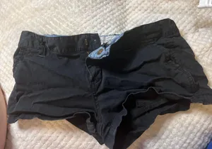 Aeropostale 9/10 Mini Cotton Black Shorts thumbnail 4