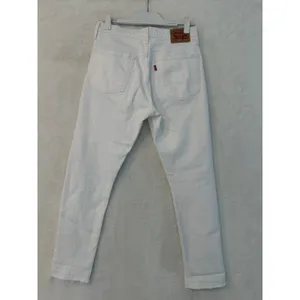 Levis‎ 501 Skinny White High Rise Button Fly Raw Hem Jeans W28 L27 thumbnail 7