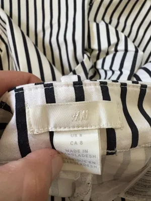 H&M Striped Trousers Skinny Ankle thumbnail 2