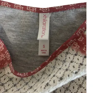 Flowy blouse top Gray thumbnail 3
