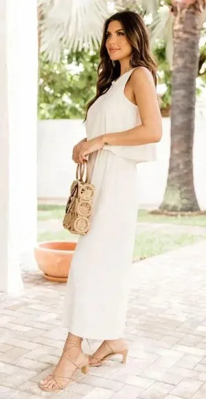 Pink lily NEVER WANNA LEAVE BEIGE JUMPSUIT thumbnail 3