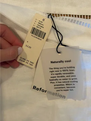 Reformation Linen Top thumbnail 4