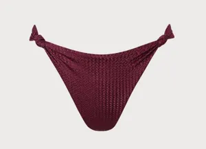 Berlook Burgundy Jacquard Knot Bikini Bottom 70 thumbnail 7
