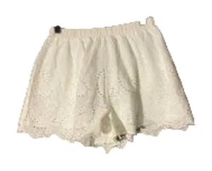 Charms Fashion White Lace Applique Scalloped Trim Shorts Women Sz S thumbnail 1