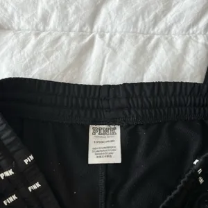 PINK Victoria's Secret Black Joggers with Logo Stripes thumbnail 5