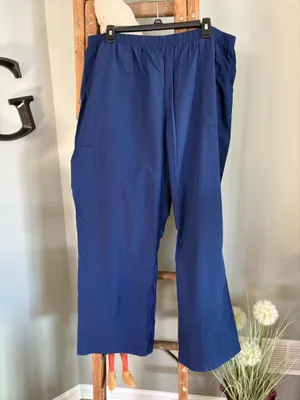 Scrubstar size 2X blue elastic waist, scrub pants thumbnail 1