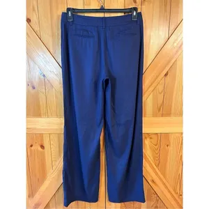 DKNY Pants Womens 6 Blue Wide Leg Pockets Dress Pants (4653) Read thumbnail 4