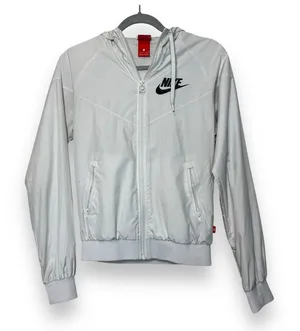 Vintage Nike The Windrunner White Hooded Lightweight‎ Jacket Women's S thumbnail 1