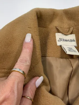 Banana Republic Cashmere and Wool Blend Tan Double-Breasted Pea Coat Size Small thumbnail 12