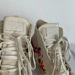 Converse X PatBo Floral High Top Sneakers Sz 5 Lace Up Embroidered thumbnail 7