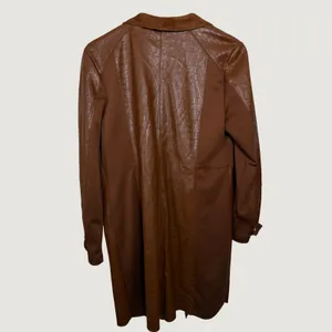 Marc New York Andrew Marc Brown Faux‎ Leather Croc Duster Jacket Womens Medium thumbnail 5