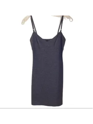 BCBG Gray Sleeveless Dress BCBG grey spaghetti strap dress adjustable straps S thumbnail 4