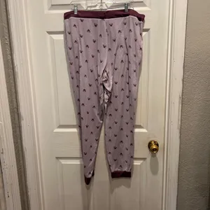 Disney Minnie Mouse‎ Pajama Set Womens XL Purple Long Sleeve Joggers Loungewear thumbnail 9