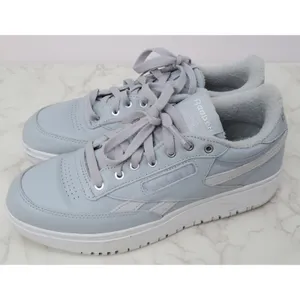 Reebok Club C‎ Double Light Blue Leather Platform Sneakers Womens 10 thumbnail 2