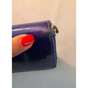 Kate Spade royal blue patent leather continental wallet thumbnail 9