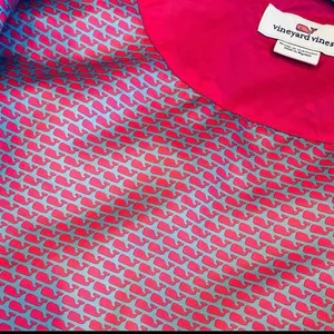 Vineyard Vines Hot Pink Quilted Puffer Vest Coat Whale L Preppy Turquoise thumbnail 5