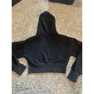 OFFLINE by Aerie Throwback Cropped Hoodie Black Cotton Blend‎ Sweatshirt Medium thumbnail 7