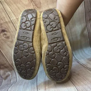 UGG slippers shoes Womens 8 beige Ansley chestnut moccasin house shoe comfort thumbnail 9