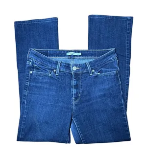 Levis 715 Bootcut Jeans Womens 29 Dark Wash Blue Denim Mid Rise Stretch 715-0001 thumbnail 1