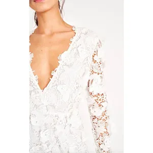 LoveShackFancy Sylvester Bridal‎ Lace Gown White Size 4 NWT thumbnail 12