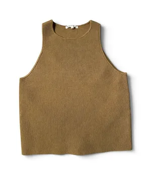 Reformation Olive Green Ribbed Knit Tank Top Sz-Small thumbnail 1