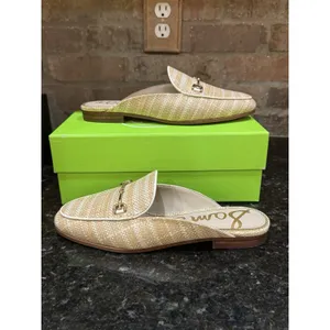 Sam Edelman Womens Linnie Bit Mule Beige Neutral Raffia Size 6.5 Equestrian thumbnail 2