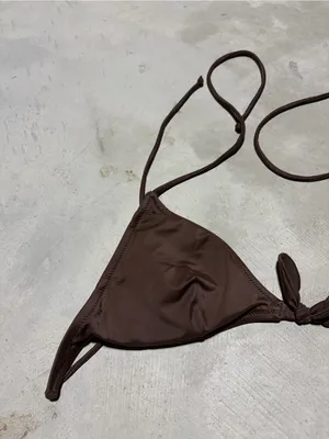 Victoria’s Secret Brown Triangle Bikini Top y2k large thumbnail 5