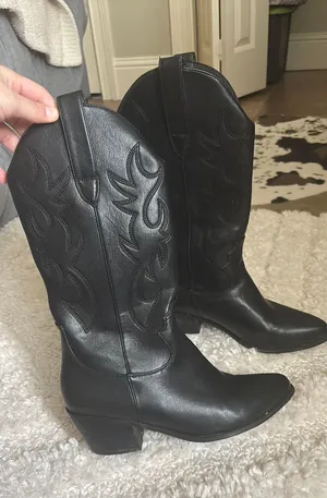 Amazon Black cowboy boots thumbnail 3