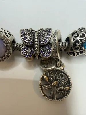 Authentic Pandora Sterling Silver Bracelet with Charm thumbnail 6