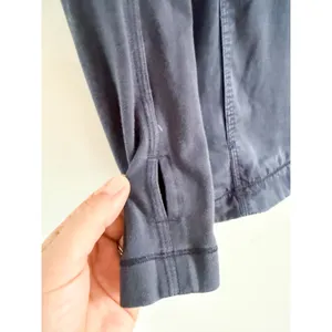 Lululemon | Blissed Out Wrap Hooded Tencel Jacket Navy | Sz 6 thumbnail 3