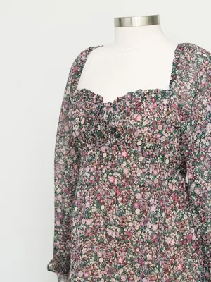 Dress Forum‎ - Floral Long Sleeve Mini Dress. thumbnail 8