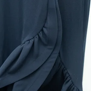 Betsy‎ & Adam Arielle Scuba Crepe Ruffle Slit Gown Navy Size 2 thumbnail 7