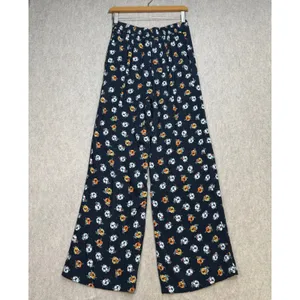 Caralyn Mirand x The Drop Navy Floral Print Wide‎ Leg Viscose Pants Small Boho thumbnail 2