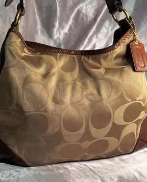 Vintage Y2K Coach Signature Peyton Snakeskin Beige Brown Shoulder Bag thumbnail 1