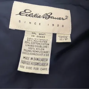 EDDIE BAUER Green Blue Puffer Vest Sleeveless Jacket Goose Down Full Zip Snaps thumbnail 10