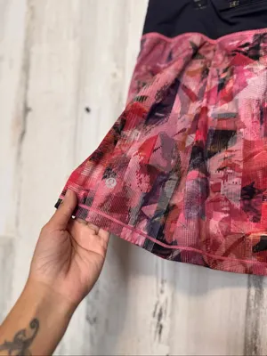 Lululemon Pace Rival Skirt Multi Pink Floral Abstract Tennis Running Womens 10 thumbnail 7