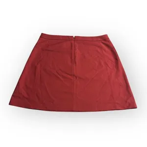 7th Avenue Design Studio NY&Co. Mini Skirt Women's 12 Terracotta Button A-Line thumbnail 2