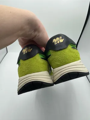 Steve Madden Burst Women Sneakers Lime Green/Black Suede & Fabric Size 7.5 NEW thumbnail 2