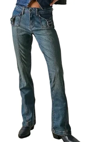 Free People We The Free NWT Women’s Size 26 Love Stone Mid Rise Bootcut Jeans thumbnail 1