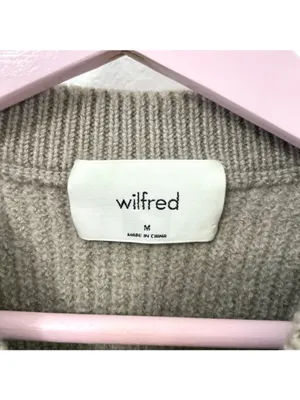 Aritzia Wilfred Maria Merino Wool Pullover Crewneck Striped Sweater Size M thumbnail 3