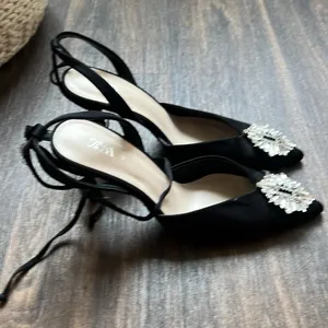 Zara Jeweled Heels thumbnail 3
