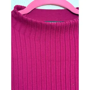 Lafayette 148 New York Sleeveless Mock Neck Ribbed Tank in fuchsia Pink size XL thumbnail 9